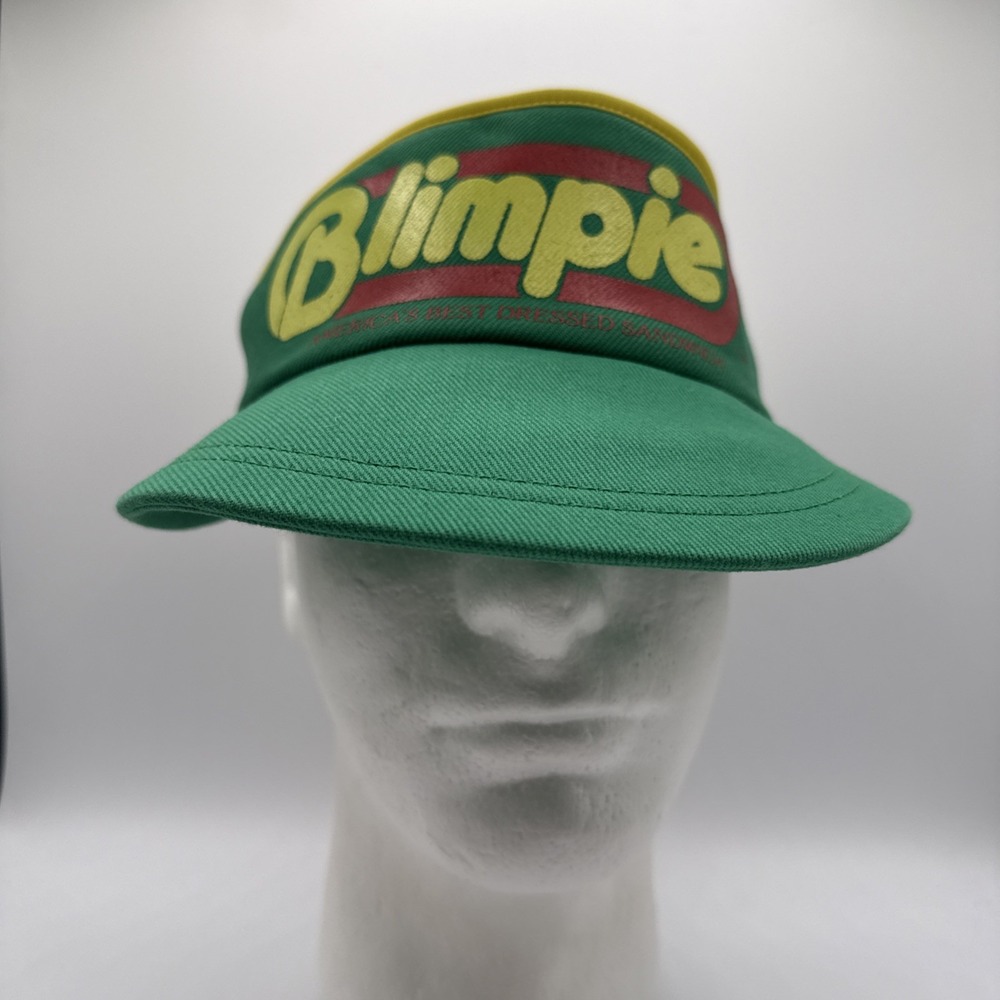 Vintage Blimpie Employee Visor Hat 1980s 90s Uniform Subs Sandwich Restaurant